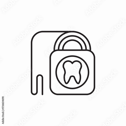 dental floss icon sign vector