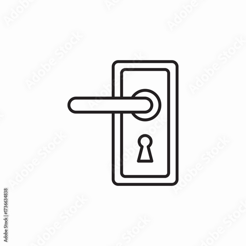 door handle icon sign vector