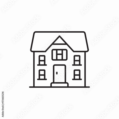 house real esate icon sign vector