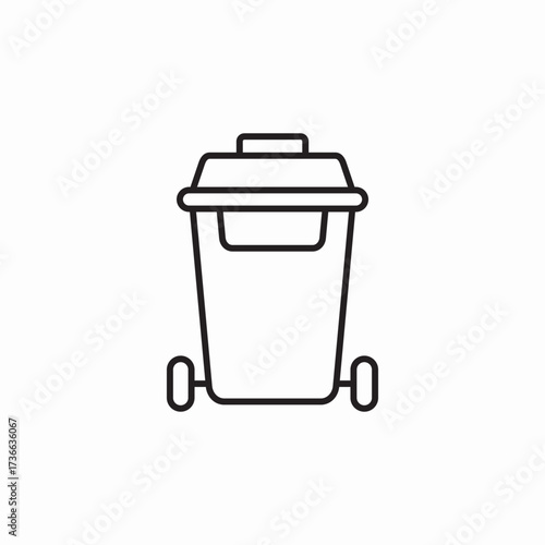trash bin container icon sign vector