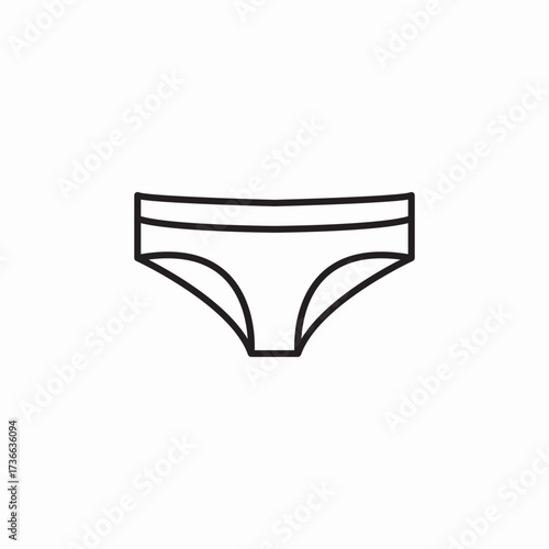 underwear pants female icon sign vector