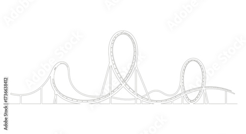 Thrilling Roller Coaster Ride with Exciting Twists Turns and Loops Providing an Adrenaline Rush Experience