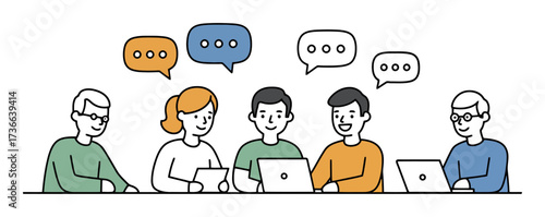Town Hall Discussion: Simple Vector Illustration