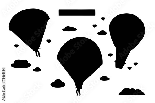 Floating dreams minimalist icon set