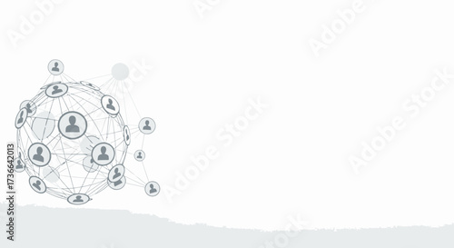 Global Network Connecting People Worldwide Through Digital Technology and Social Interaction Illustration