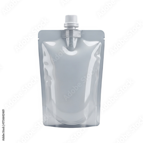 Clear pouch with cap for liquids pouched packaging packaging and drink illustration