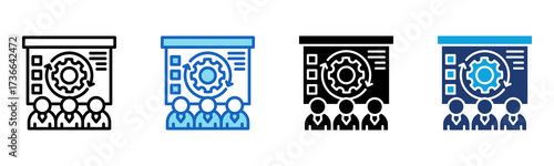 Project Team icon Multi Style Vector Illustration
