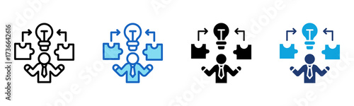 Problem Solving icon Multi Style Vector Illustration