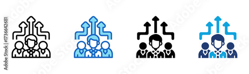 Team Decision icon Multi Style Vector Illustration