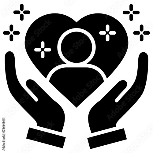 Compassion Glyph Icon