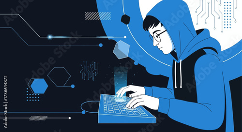 Coding Expert Immersed in Digital World, Programming, and Cybersecurity Design