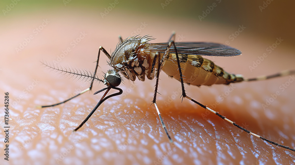 Naklejka premium close-up of mosquito bites on human skin showing irritation and allergic reaction, dermatology concept, health and medical illustration