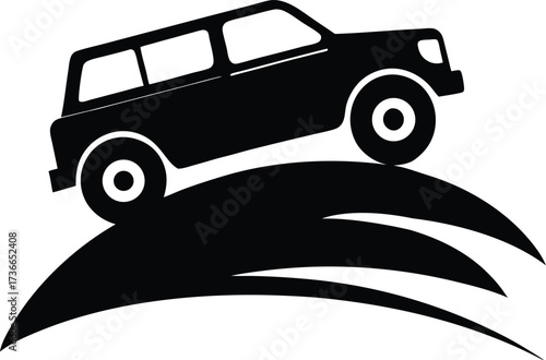 Car silhouette vector on transparent background