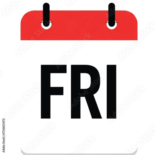 Calendar page showing Friday with red header date