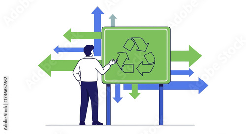 Environmental awareness and the importance of recycling to protect the planet's ecosystem