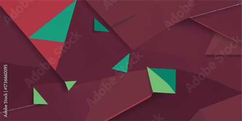 Colorful abstract geometric triangle pattern for business web design template