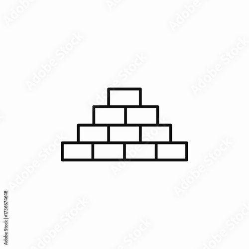 construction bricks icon sign vector