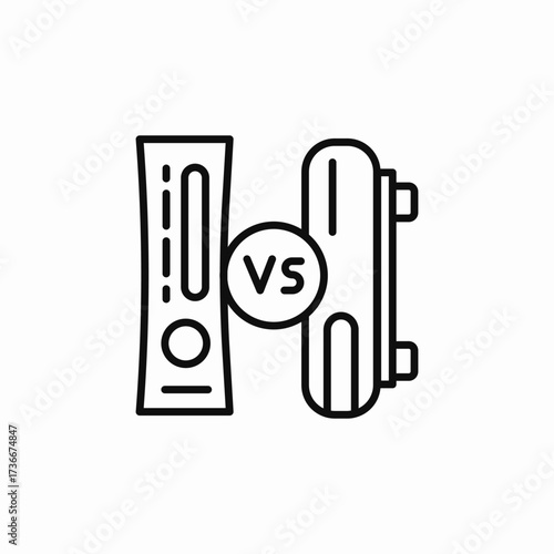 game consoles versus icon sign vector