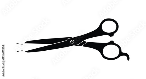 Professional hairdressing scissors open silhouette symbol for cutting hair and salon services