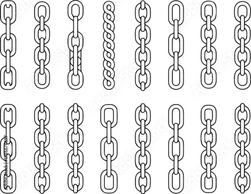 seamless chain patterns collection chain styles vector ai eps png jpeg for jewelry and industrial design