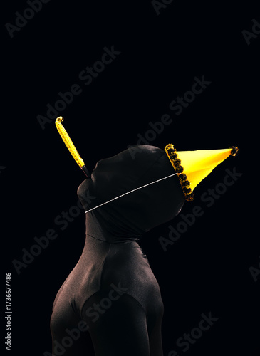 Festive celebration with party hat and noisemaker