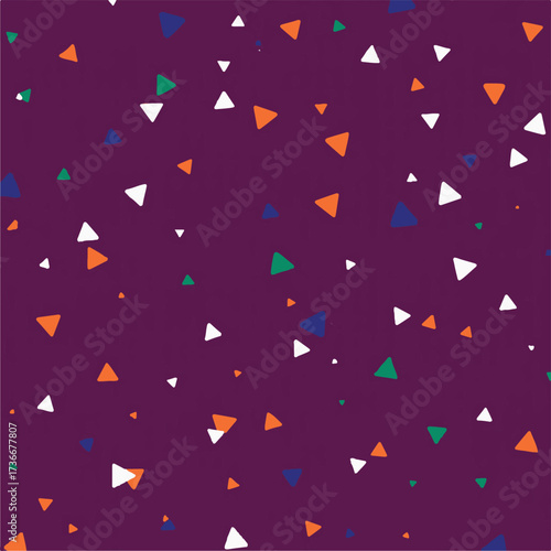 abstract geometric triangles seamless vector pattern colorful confetti style background for posters textiles and branding