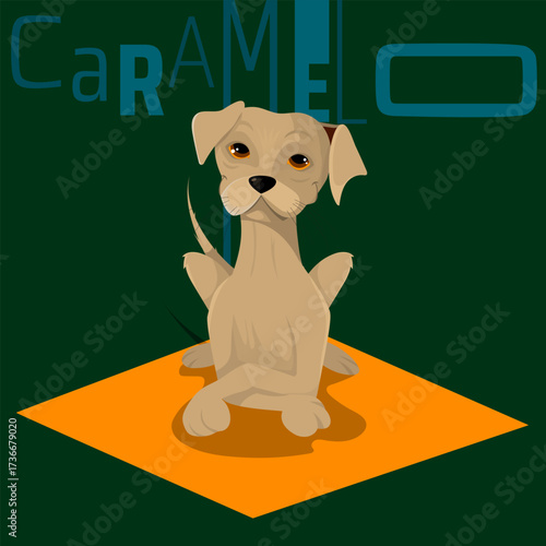 caramel stray dog - Brazilian mascot