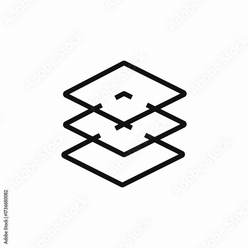 stack layers icon sign vector