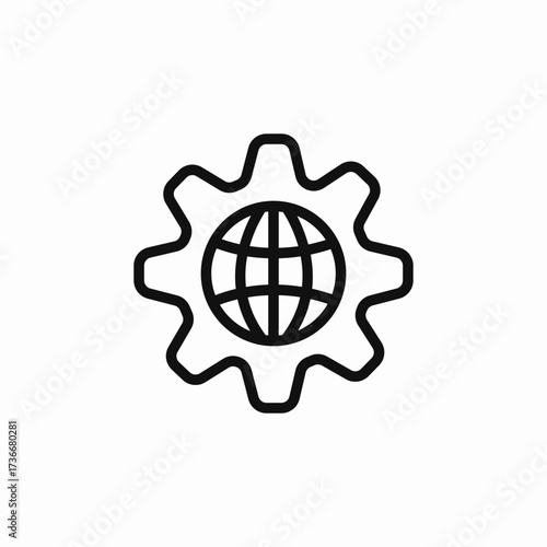 web internet configuration icon sign vector