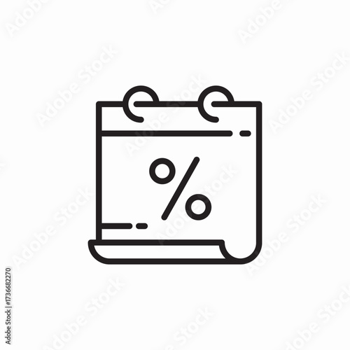 calendar page discount day icon sign vector