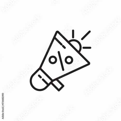 discount announcement icon sign vector