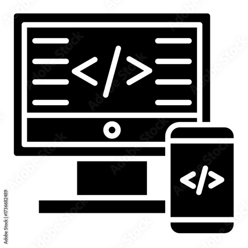 Website Coding Vector Icon