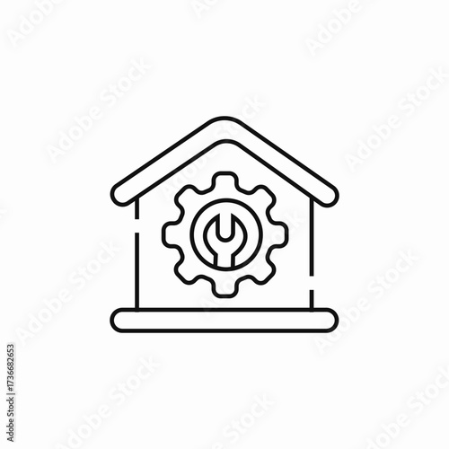 house service configuration icon sign vector