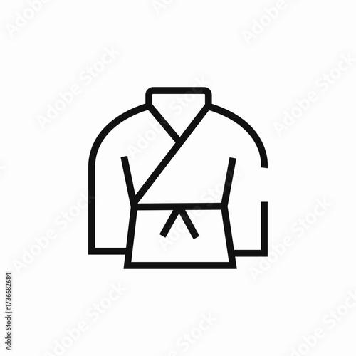 karate kimono icon sign vector