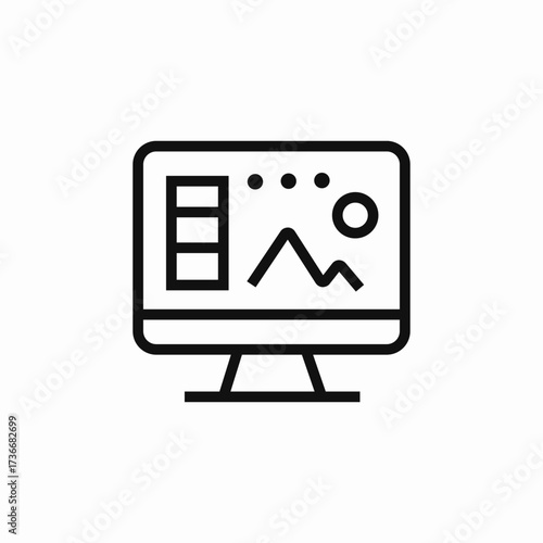 image edit copmuter icon sign vector