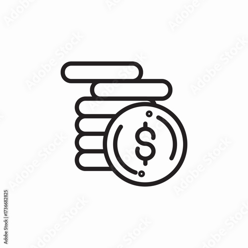 money coins icon sign vector