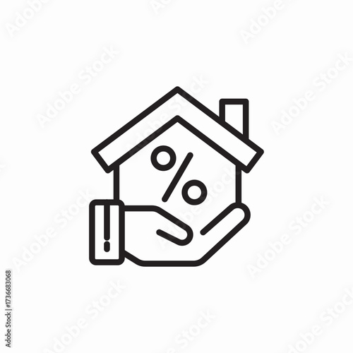 real estate purchase insurance icon sign vector