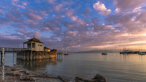Photos Historic pier house on Lake Constance at sunrise