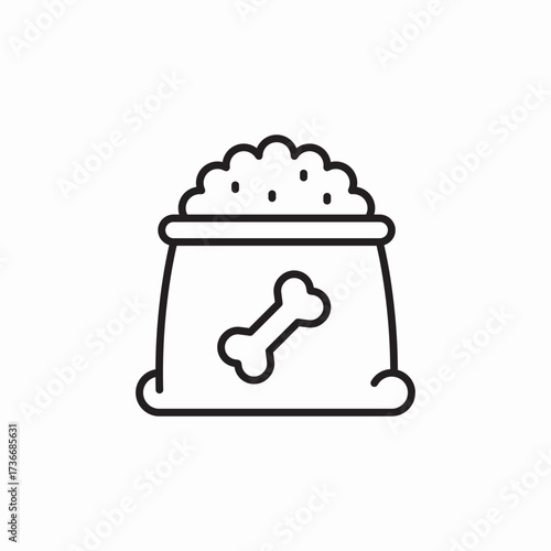 dog food bag icon sign vector
