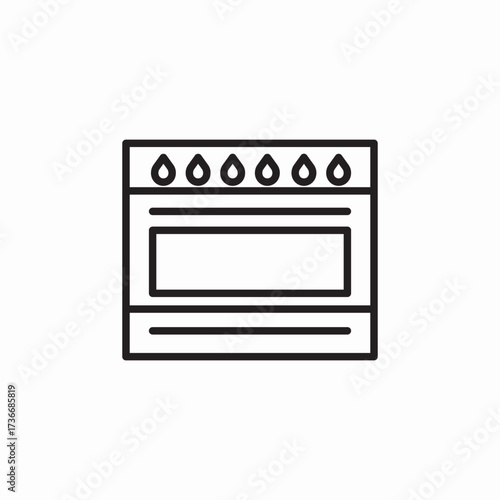 gas stove icon sign vector
