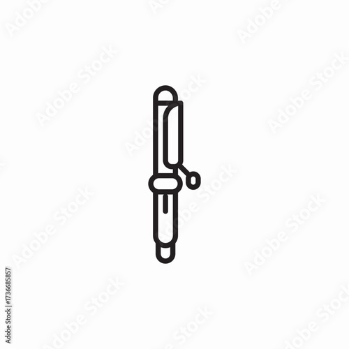 hair straightener icon sign vector