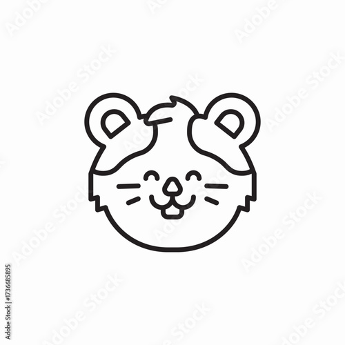 hamster pet icon sign vector