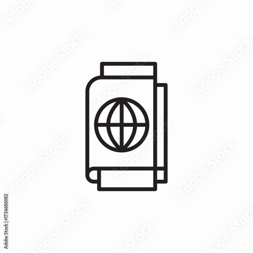 passport documents icon sign vector