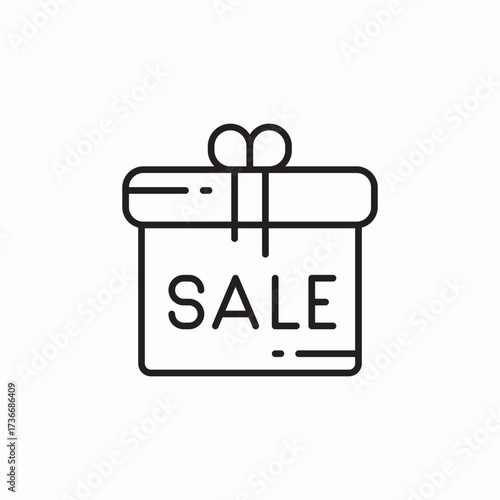 sale gift surprise icon sign vector