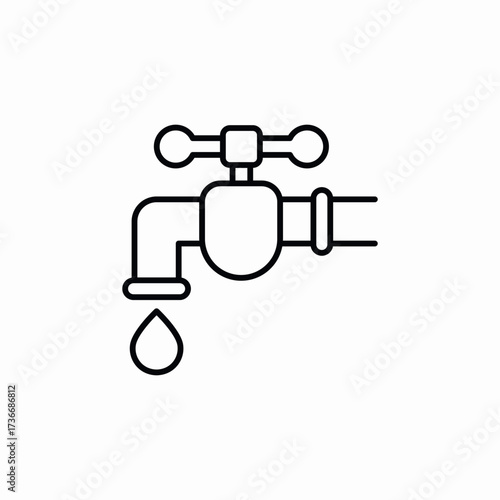 tap water icon sign vector