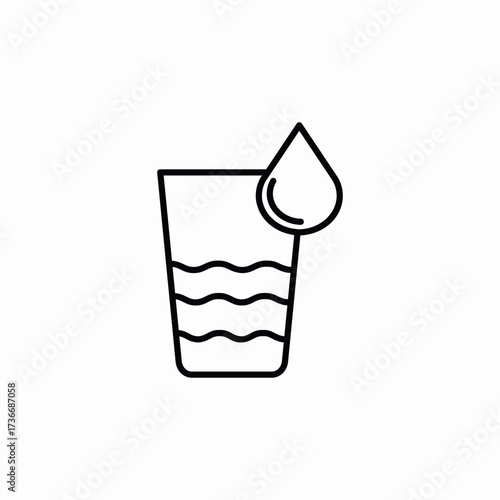 water glass icon sign vector