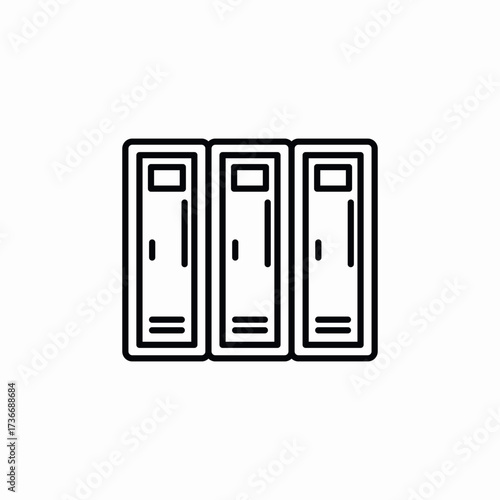 gym storage cages icon sign vector