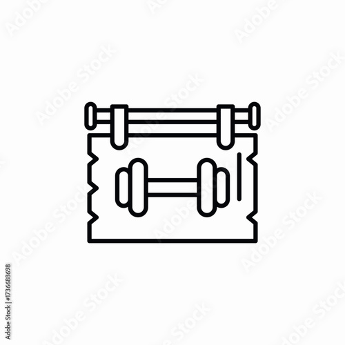 gym store banner icon sign vector