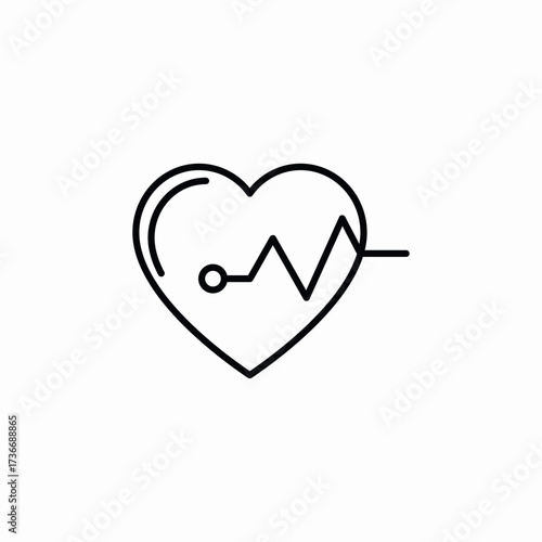 heart pulse icon sign vector