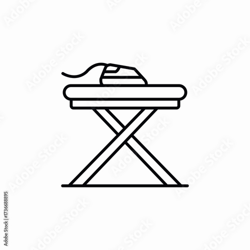 iron ironing desk icon sign vector
